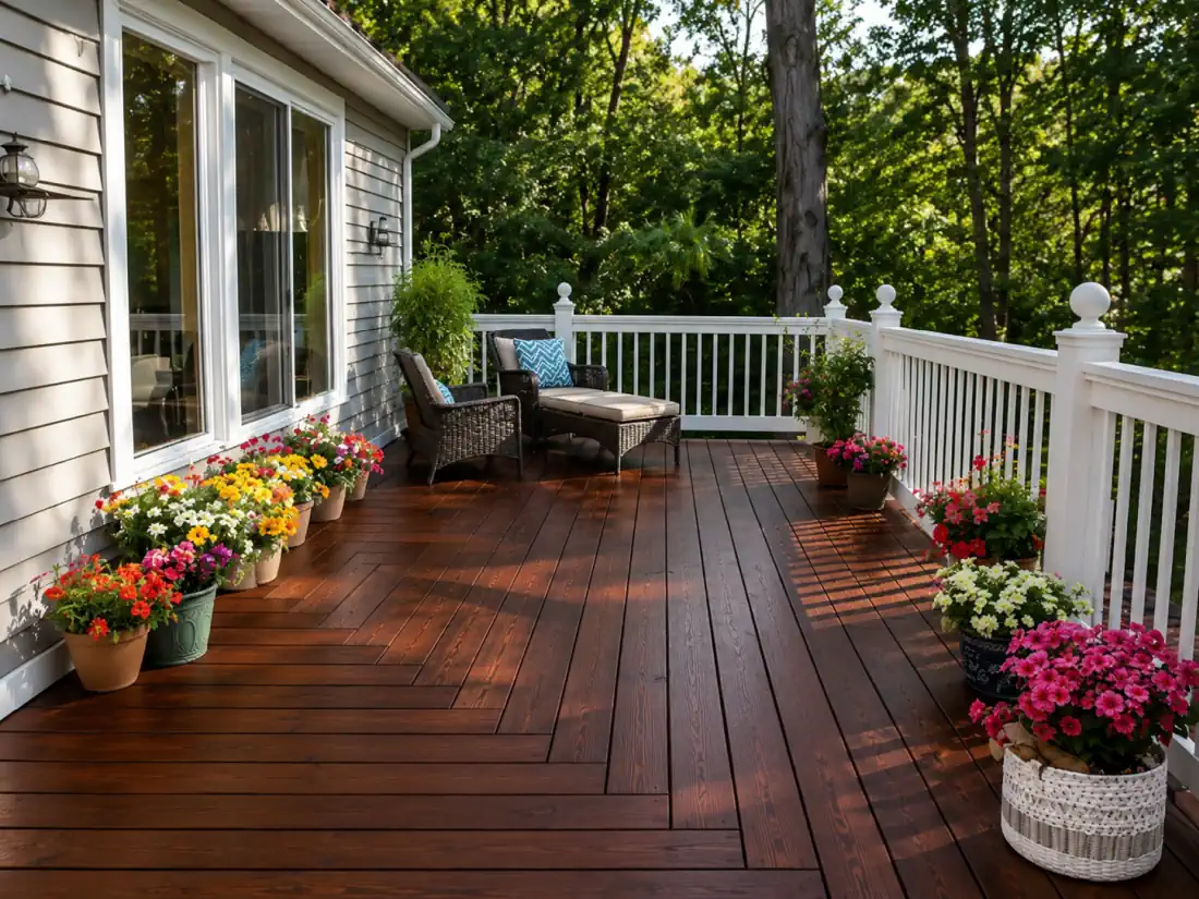 Deck staining project in Chalfont, PA by SIB PRO PAINTERS