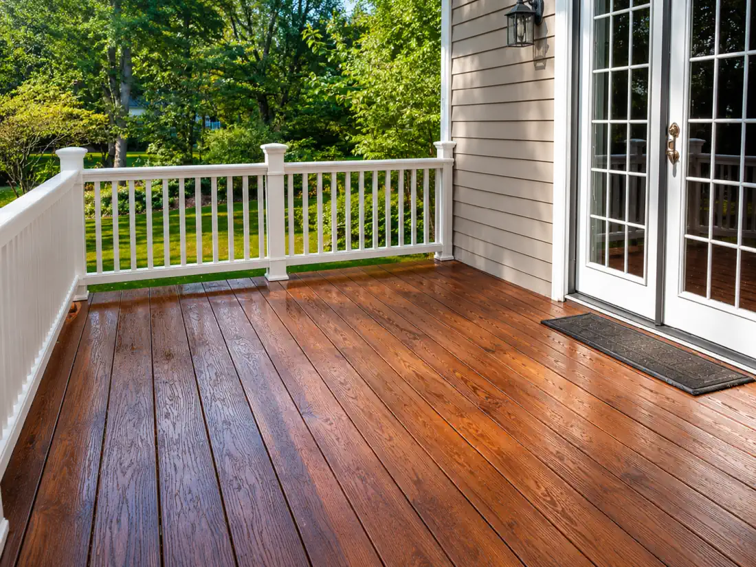 Deck staining and refinishing project in Horsham, PA by SIB PRO PAINTERS