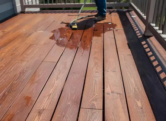 Deck staining and wood refinishing in Jamison, PA
