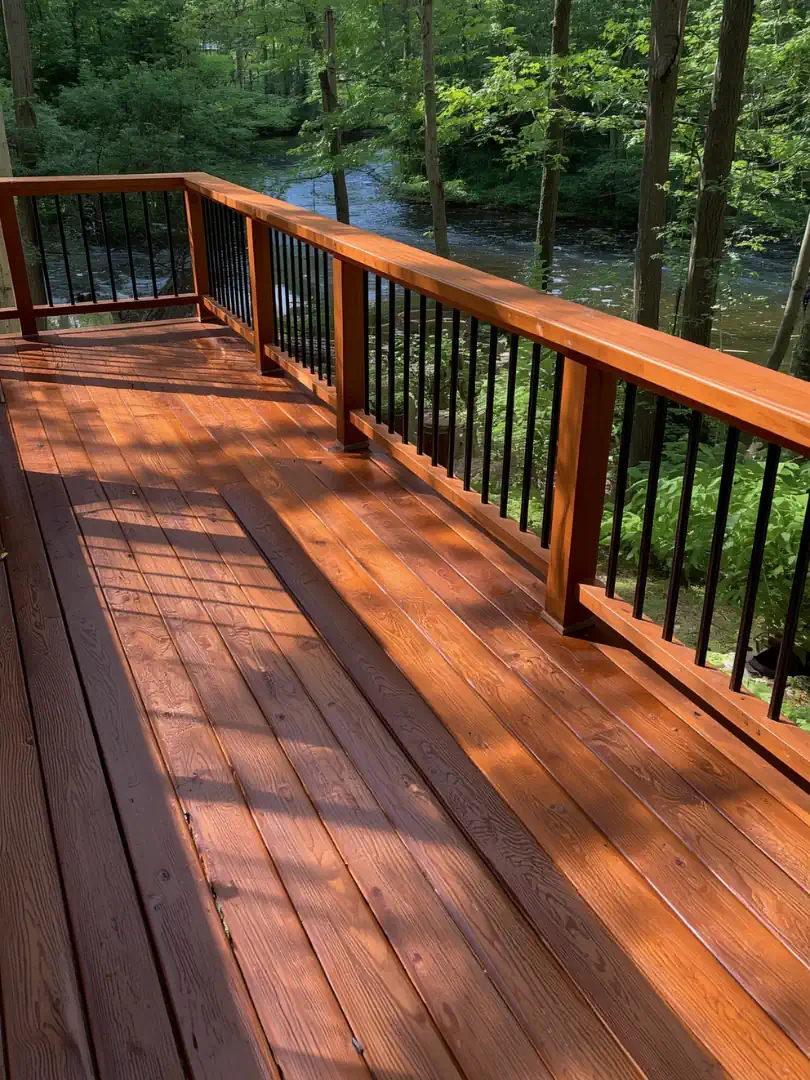 Deck staining and wood refinishing in New Hope, PA by SIB PRO PAINTERS