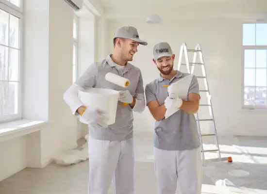 Exterior house painting in progress in Newtown, PA by SIB PRO PAINTERS